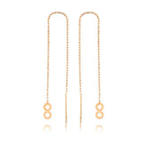 Boucles d'oreilles Infinity en chaîne argentée
